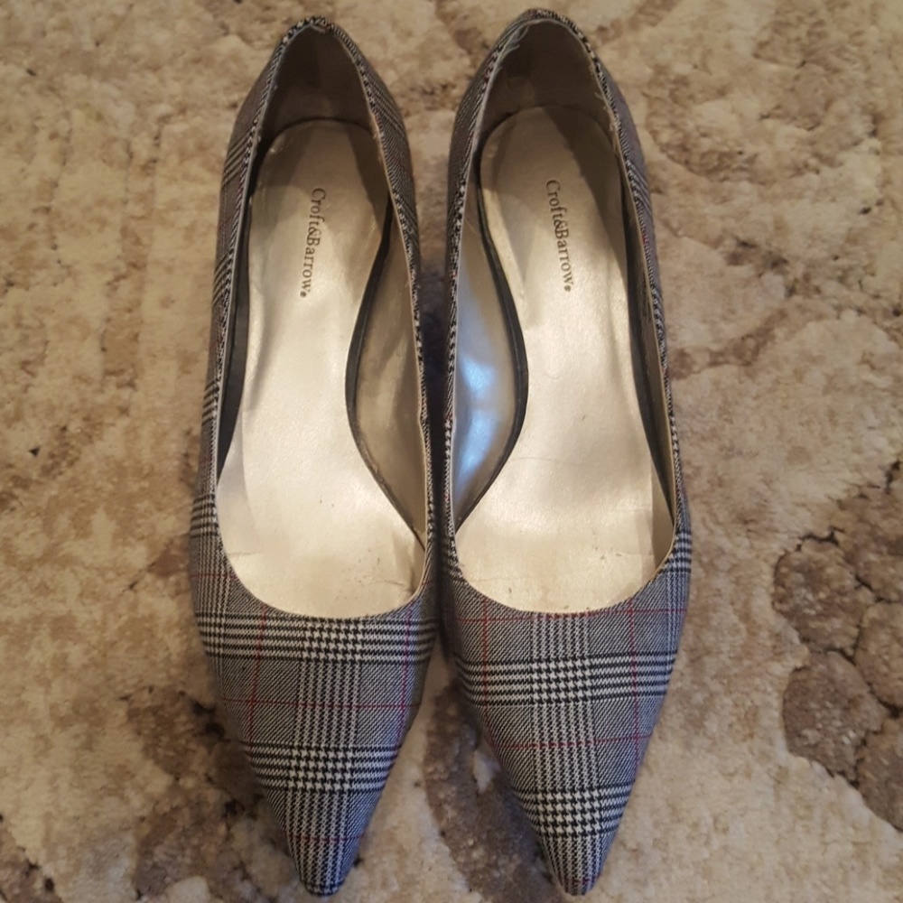 Croft & Barrow plaid heels